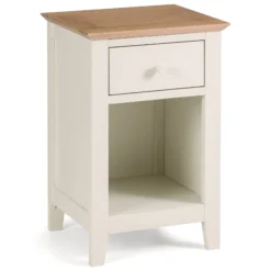 Palermo Shaker Ivory/Oak 1 Drawer Bedside