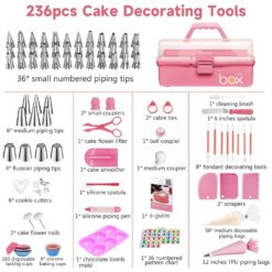 Pink Cake Decorating Tool Box