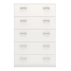 Pluto Chest Of 5 Drawers In White