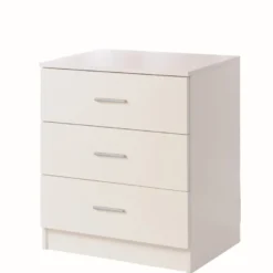 Renio 3 Drawer Chest White