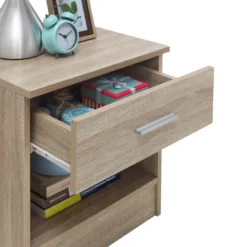 Renio Nightstand With 1 Drawer Sonoma Oak