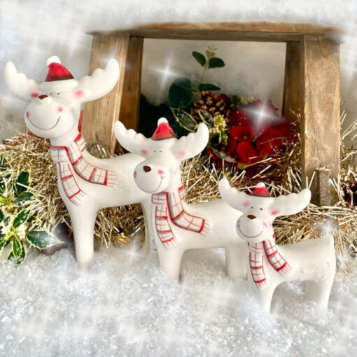 Scarf Reindeer - 3 sizes - Set of 3