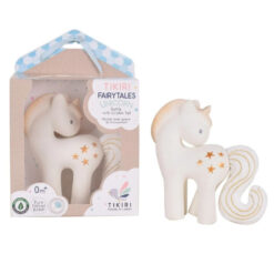 Shining Stars Unicorn Natural Rubber Rattle with Crinkle