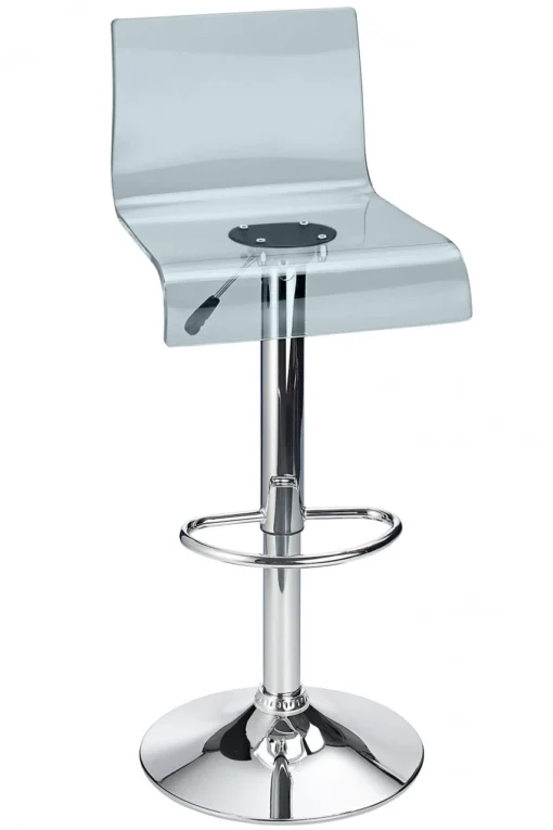 Snazzy Adjustable Acrylic Bar Stool Smoked