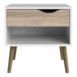 Solo Bedside 1 Drawer In White Oak