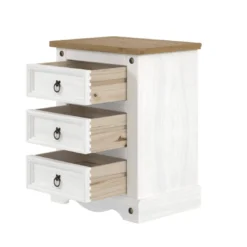 Wedny 3 Drawer Bedside Cabinet