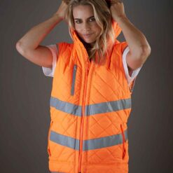 Yoko Hi-Vis Kensington Hooded Gilet