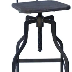 Zapopi Industrial Adjustable Bar Stool - Espresso